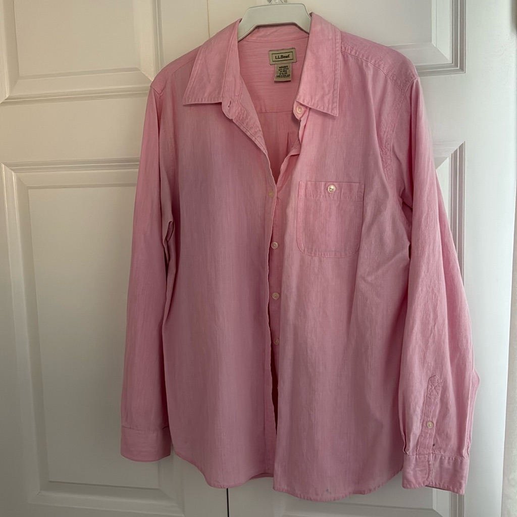 Ll Bean Pink Button Down